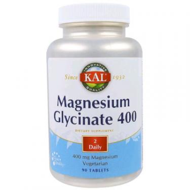 Минералы KAL Магний Глицинат, Magnesium Glycinate, 400 мг, 90 Фото