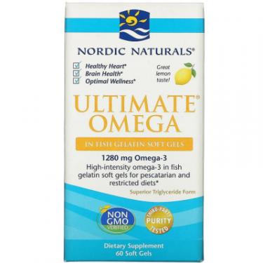 Жирные кислоты Nordic Naturals Рыбий Жир, Вкус Лимона, Ultimate Omega, 1000 мг, 6 Фото 1