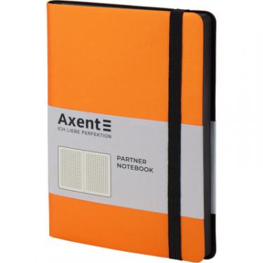 Блокнот Axent Partner Soft, 125х195, 96л, клет, оранжевый Фото 1