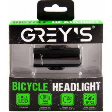 Передняя велофара Grey's LED 4 режими Фото 2