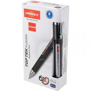 Ручка шариковая Unimax Top Tek Fusion 10000, черная Фото 2