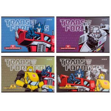 Альбом для рисования Kite Transformers скоба 12 листов 4 дизайна Фото