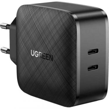 Зарядное устройство Ugreen CD216 66W 2xType-C PD Charger (Black) Фото
