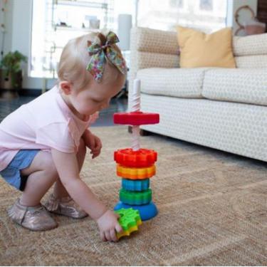 Развивающая игрушка Fat Brain Toys Пирамидка винтовая тактильная SpinAgain Фото 5