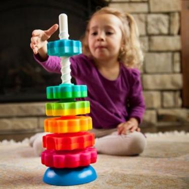 Развивающая игрушка Fat Brain Toys Пирамидка винтовая тактильная SpinAgain Фото 6