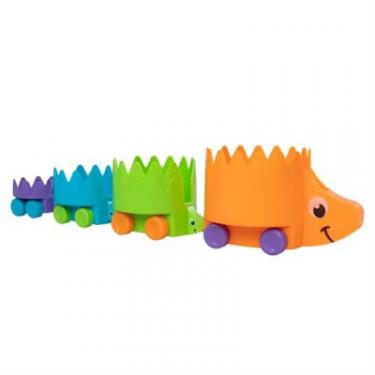 Развивающая игрушка Fat Brain Toys Пирамидка-каталка Ежики Hiding Hedgehogs Фото 2