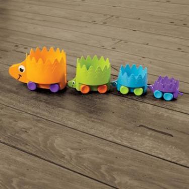Развивающая игрушка Fat Brain Toys Пирамидка-каталка Ежики Hiding Hedgehogs Фото 4