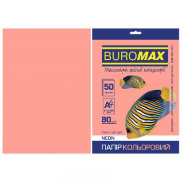 Бумага Buromax А4, 80g, NEON pink, 50sh Фото
