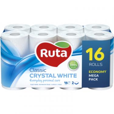 Туалетная бумага Ruta Classic 2 шари Білий 16 рулонів Фото