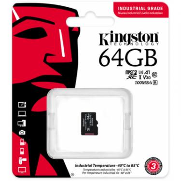 Карта памяти Kingston 64GB microSDXC class 10 UHS-I V30 A1 Фото 2