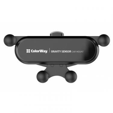 Универсальный автодержатель ColorWay Gravity Sensor Holder Black Фото 5