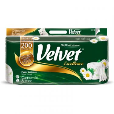 Туалетная бумага Velvet Excellence Ромашка й алое 3 шари 8 рулонів 200 від Фото