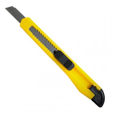 Нож канцелярский H-Tone 9 мм жовтий Фото 1