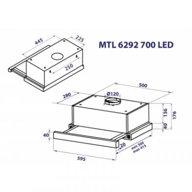 Вытяжка кухонная Minola MTL 6292 WH 700 LED Фото 10