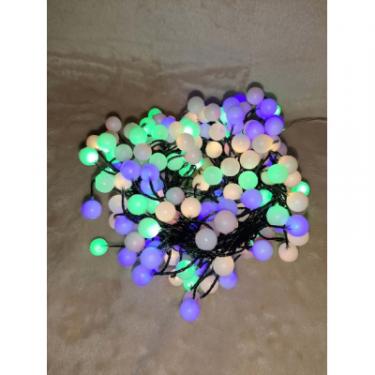 Гирлянда Luca Lighting кластер Кульки зелена струна 6,5 м, RGB Фото 1