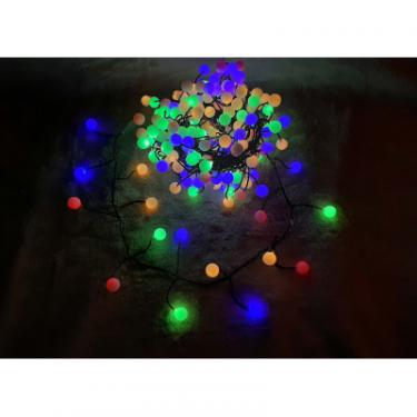 Гирлянда Luca Lighting кластер Кульки зелена струна 6,5 м, RGB Фото 2