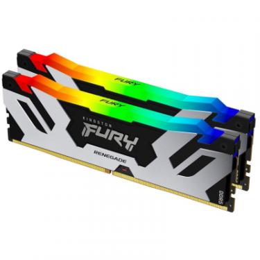Модуль памяти для компьютера Kingston Fury (ex.HyperX) DDR5 32GB (2x16GB) 6400 MHz Renegade Silver RGB Фото 1