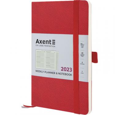 Еженедельник Axent 2023 Partner Soft Skin 125x195 мм червоний Фото