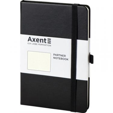 Книга записная Axent Partner, 125x195 мм, 96 аркушів, крапка, чорна Фото 1