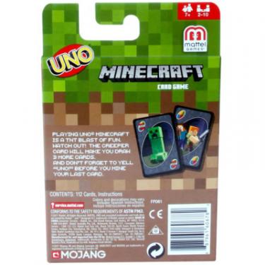Настольная игра UNO Minecraft Фото 1