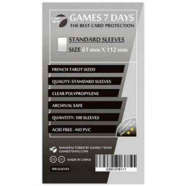 Протектор для карт Games7Days 61 х 112 мм, French Tarot, 100 шт (STANDART) Фото