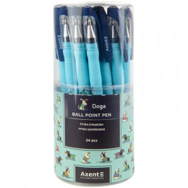 Ручка шариковая Axent Dogs, синя Фото 1