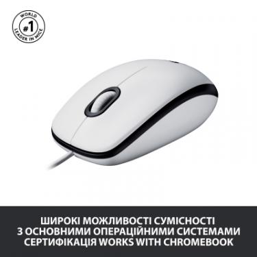 Мышка Logitech M100 USB White Фото 3