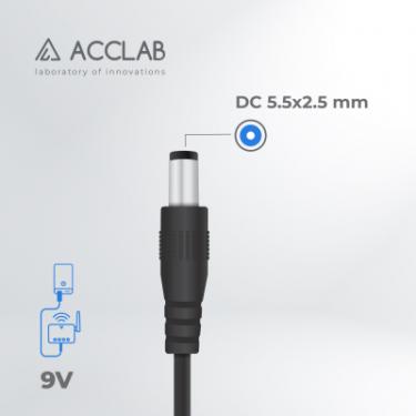Кабель питания ACCLAB USB to DC 5.5х2.5mm 9V 1A Фото 2