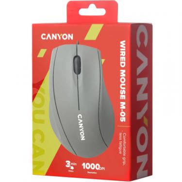 Мышка Canyon M-05 USB Dark Grey Фото 3