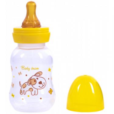 Бутылочка для кормления Baby Team з латексною соскою Собачка, 125 мл Фото 1