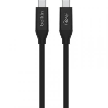 Дата кабель Belkin USB-C to USB-C 0.8m USB4 40Gbps 100W Black Фото