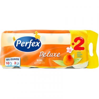 Туалетная бумага Perfex Deluxe Персик 3 шари 10 рулонів Фото