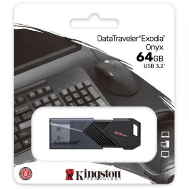 USB флеш накопитель Kingston 64GB DataTraveler Exodia Onyx USB 3.2 Gen 1 Black Фото 10