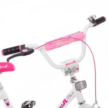 Детский велосипед Prof1 16" Flower Білий/Рожевий Фото 2