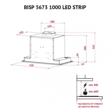 Вытяжка кухонная Perfelli BISP 5673 BL 1000 LED Strip Фото 10