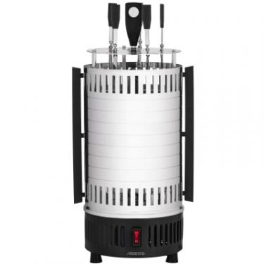 Электрошашлычница Ardesto VEG-HY1000, 900 Вт, 5 шампурів, обертання 360, U-п Фото 2