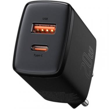 Зарядное устройство Baseus Compact Quick Charger U+C 20W EU Black Фото