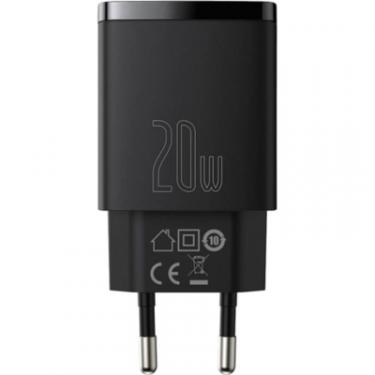 Зарядное устройство Baseus Compact Quick Charger U+C 20W EU Black Фото 1