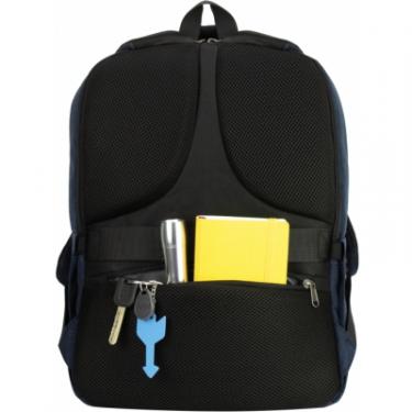 Рюкзак школьный Optima 17.5" USB Techno чоловічий 0.7 кг 16-25 л Синій з Фото 1