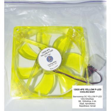 Кулер для корпуса Cooling Baby 9025 4PS yellow Фото