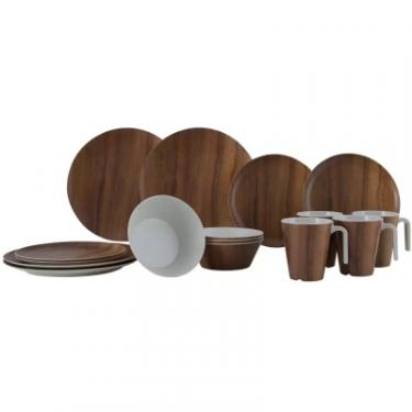 Набор туристической посуды Gimex Tableware Nature 16 Pieces 4 Person Wood Фото