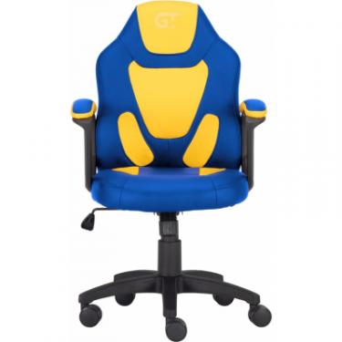Кресло игровое GT Racer X-1414 Blue/Yellow Фото 1