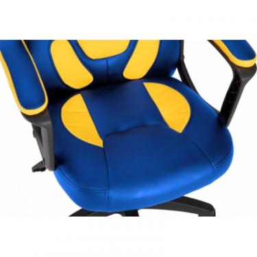 Кресло игровое GT Racer X-1414 Blue/Yellow Фото 4