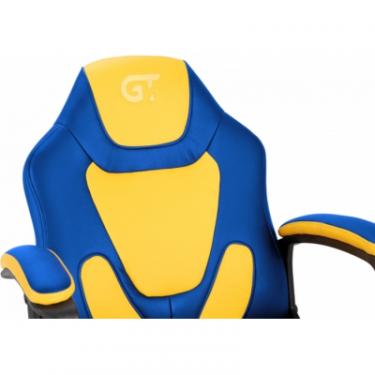 Кресло игровое GT Racer X-1414 Blue/Yellow Фото 5