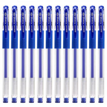 Ручка гелевая Baoke з грипом 0.5 мм, синя Фото 1