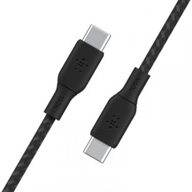 Дата кабель Belkin USB-C to USB-C 2.0m 100W black Фото 3