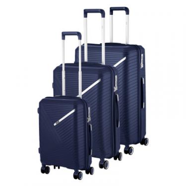 Набор чемоданов 2E Sigma (L+M+S) темно-синій Фото 2