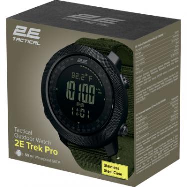 Смарт-часы 2E Trek Pro Black-Green з компасом, барометром та кро Фото 6