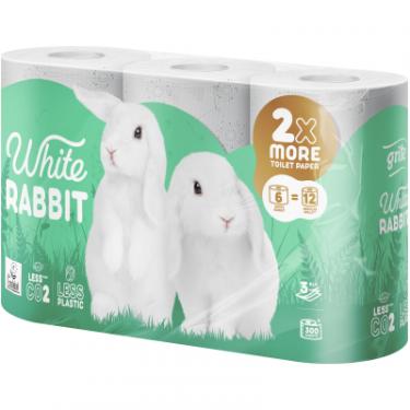 Туалетная бумага Grite White Rabbit 3 шари 6 рулонів Фото