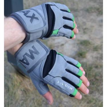 Перчатки для фитнеса MadMax MFG-860 Wild Grey/Green M Фото 6